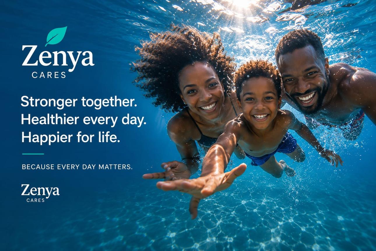 Zenya Cares - stronger together, healthier every day, happier for life.